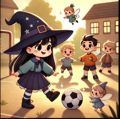 Η Μαγισσούλα Μαθαίνει Γράμματα και Παίζει Μπάλα