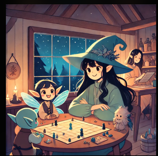 Μια Βραδιά Παιχνιδιού με τις Φίλες της Μαγισσούλας