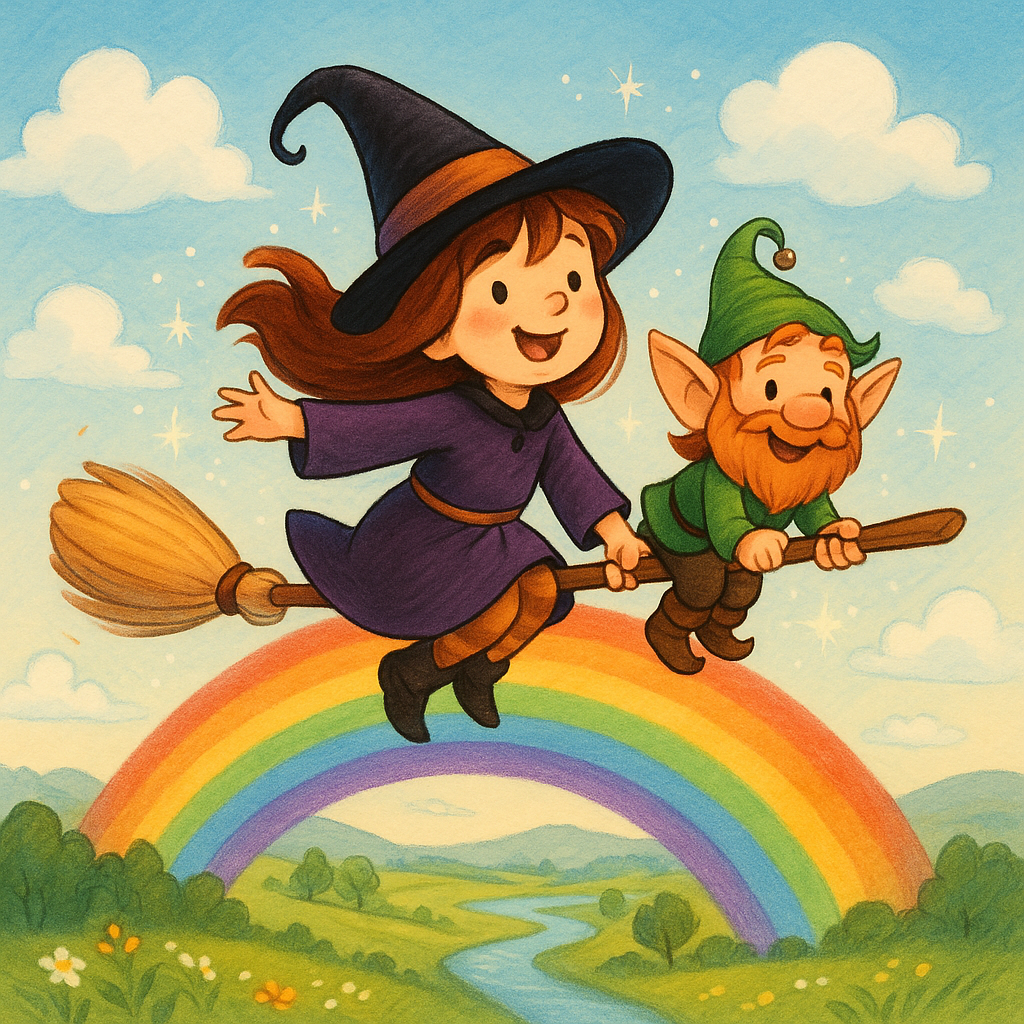 Η Μαγισσούλα και το Ξωτικούλι στη Βόλτα του Ουράνιου Τόξου